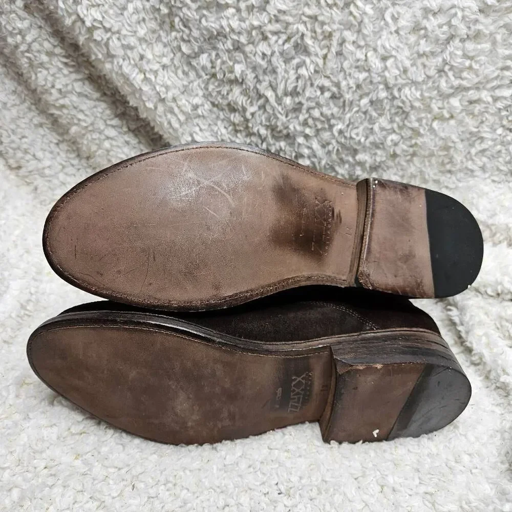 ZZYXX California The Ziggy Briwn Suede Leather Laceup Ankle Boots Mens sz 12‎